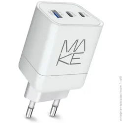 Зарядное устройство Make 65W 2xPD+ QC White