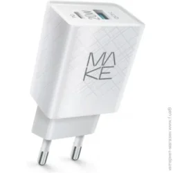 Зарядное устройство MAKE 20W PD+ QC White (MCW-324PWH)