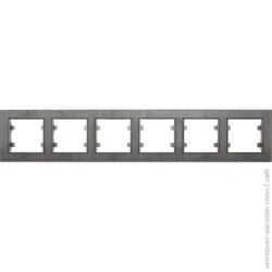 Makel Рамка шестимісна Karea Line горизонтальна димчастий 86280706