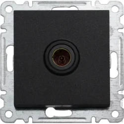 Розетка Makel Механизм розетки TV оконечная Karea IP20 черный матовый 57054027