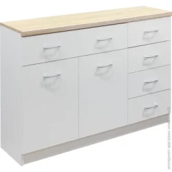 Margo Deco Комод ТОП МІХ KOM 2D5S белый дуб сонома