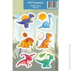 Кольоровий картон MAXGROUP Набір тату Діно NM-238