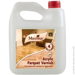 Maxima Лак паркетний поліуретан-акриловий Acrylic parquet varnish шовковистий мат безбарвний 2,5 л