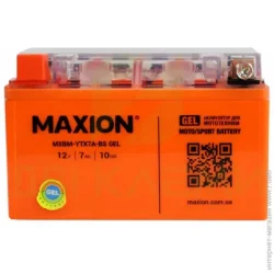 Автомобильный аккумулятор Maxion 7Ah 90A 12V YTX7A-BSGEL «+ » слева
