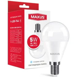 Maxus Лампа світлодіодна 5 Вт G45 матова E14 220 В 4100 К 1-LED-744