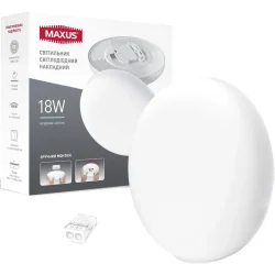 Maxus Світильник світлодіодний SP Surface Circle 18 Вт білий матовий 4100 К 1-MSP-1841-CS