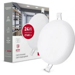Maxus Світильник точковий Sp Edge круг LED 24 Вт 4100 К білий