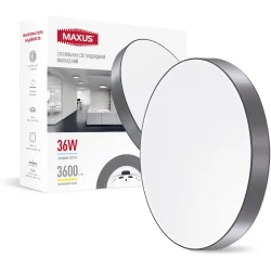 Maxus Світильник настінно-стельовий 36 Вт сірий 4100 К 1-MSP-3641-SLG