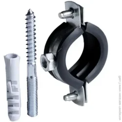 Хомут з гумовою прокладкою MCS Хомут із гумовою прокладкою (комплект) 155-163 мм сталь