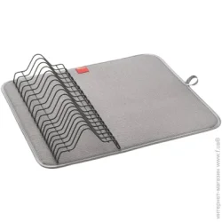 Metaltex Сушарка для посуду 321680 Dry-Tex Lava з килимком сірий