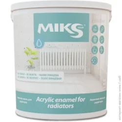 Miks Color Эмаль акриловая для радиаторов белый полуглянец 2,5л