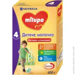 Детская смесь Milupa 4 молочко, 600г (5900852940811)