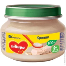 Пюре мясное Milupa с 6 месяцев Кролик 80 г (5900852043987)