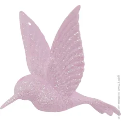 MIS LT Ялинкова іграшка Колібрі 7 см рожевий