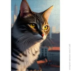 Пазл Mislt Кот деревянный