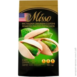 Орехи Misso Снеки Фисташка жареная соленая 150 г