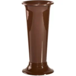 MN Plastika Ваза пластиковая средняя 35x15 см 35 см коричневая