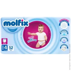 Одноразові Підгузки-трусики Molfix Maxi Розмір 4 (9-14 кг) 52 шт (8690536842711)