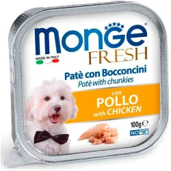 Консервы Monge Консервы Dog Fresh для собак, паштет, со свежей курицей, 100 г (160080)