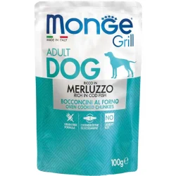 Влажный корм Monge Корм для собак GRILL с треской 100 г