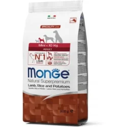 Сухой корм Monge Корм Mini Adult Lamb/Rice/Рот, 800 гр