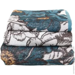 Полотенце для рук и лица Mundotextil Carolina 50x90 см черный с рисунком