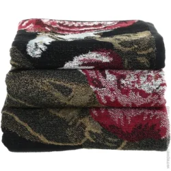 Полотенце для рук и лица Mundotextil Eduarda 50x90 см черный с рисунком