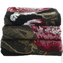 Полотенце Mundotextil Eduarda 70x140 см черный с рисунком