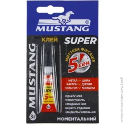 Mustang Суперклей Моментальный 3 г тюбик 1 шт. блистер