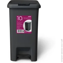 Відро для сміття MVM Відро з педаллю 10 л антрацит BIN-01 10L ANTHRACITE