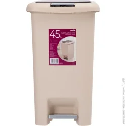 Ведро универсальное с педалью, со съемной крышкой 45 л MVM Ведро BIN-01 45L Beige