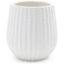 MVM Ваза-кашпо МВМ керамическая DH-FLOWERS-25 M WHITE 16,5 см Белый