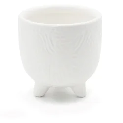 MVM Ваза-кашпо керамическая DH-FLOWERS-26 M WHITE 10,5 см Белый