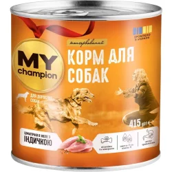 Консервы My Champion Корм влажный индейка (кусочки в желе) 415 г