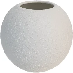 Nana Ceramics Ваза керамическая Шар 16 см шелк белый