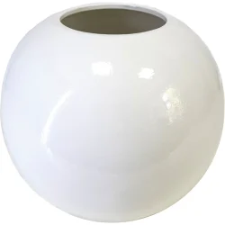 Nana Ceramics Ваза керамическая Шар 16 см белый глянец