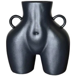 Nana Ceramics Ваза керамическая Ким 25 см черный муар