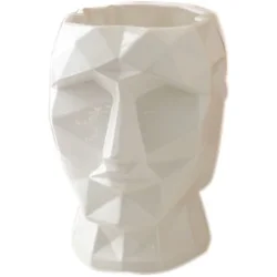 Nana Ceramics Ваза керамическая Кай 28 см белый глянец