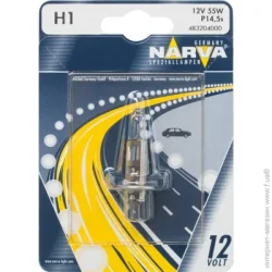Автомобільна лампа галогенова Narva (48320.1 B) H1 P14.5s 12 В 55 Вт 1 шт.