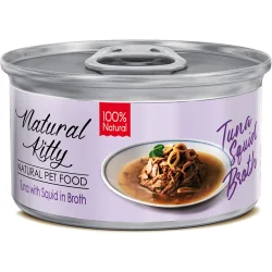 Корм влажный для котов Broth Series, тунец с кальмарами в бульоне, ж/б 80 г