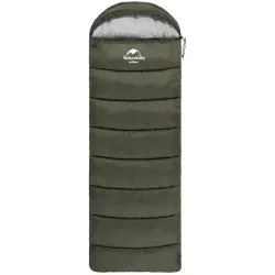 Naturehike Спальний мішок U250 NH20MSD07, (+3°C та -10°C), правий, темно-зелений