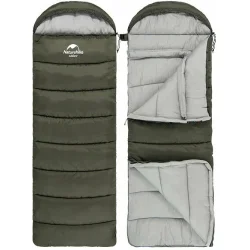 Naturehike Спальник с капюшоном U350 NH20MSD07, (1°C), правый, зеленый (6927595767238-R)
