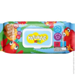 Влажные салфетки Naturelle Cosmetic Вологі серветки дитячі kidz, алоє,100 шт (4820207590052)