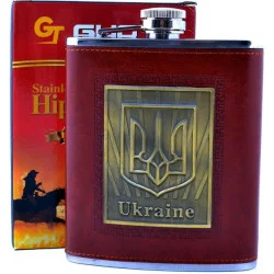 Бутылка Neko Фляга 568 мл Ukraines, Кожа, Нержавеющая Сталь (TP-20)