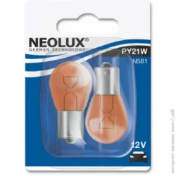 Автомобильная лампа светодиодная (LED) Neolux PY21W 21W BAU15S Standard 10,8-13,8 В BAU15s 12 В 1500 К