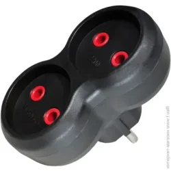 Neomax Двойник без заземления 2 гн. черный NX1113