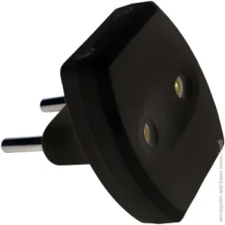 Neomax Тройник без заземления 3 гн. черный NX1119