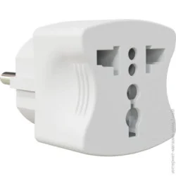 Neomax Адаптер-переходник без заземления белый NX1028