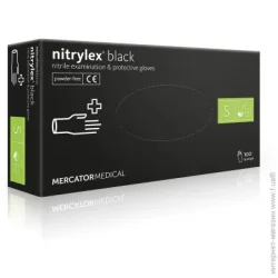 Nitrylex Перчатки медицинские S черные 100 шт./уп.