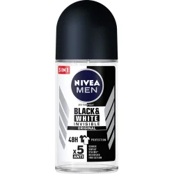 Дезодорант для мужчин Nivea Men Невидимый для черного и белого шариковый 50 мл (0000042246954)
